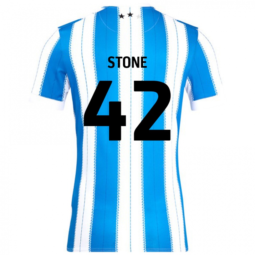 Kinderen Michael Stone #42 Blauw Wit Thuisshirt Thuistenue 2024/25 T-Shirt