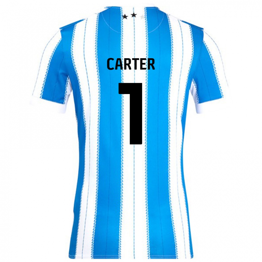 Kinderen Laura Carter #1 Blauw Wit Thuisshirt Thuistenue 2024/25 T-Shirt