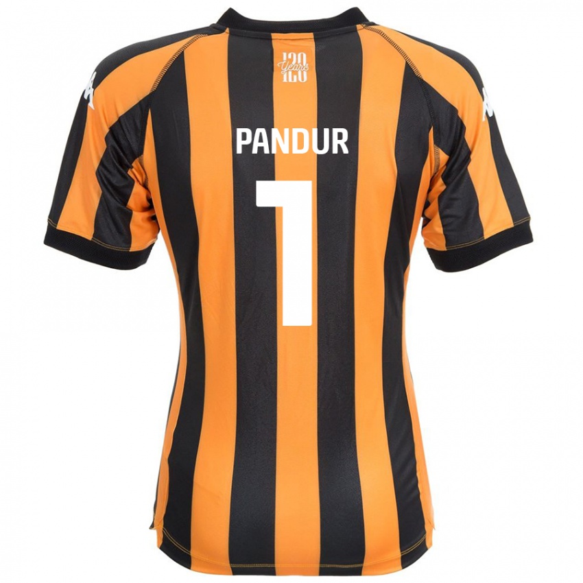 Kinderen Ivor Pandur #1 Zwart Amber Thuisshirt Thuistenue 2024/25 T-Shirt