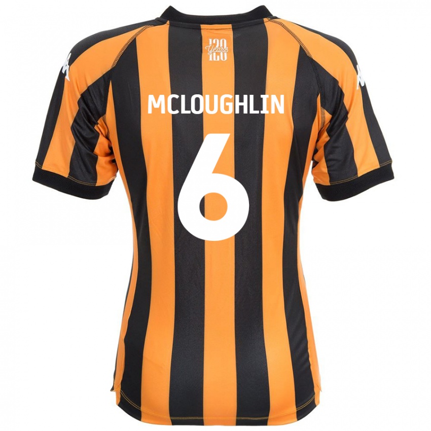 Kinderen Sean Mcloughlin #6 Zwart Amber Thuisshirt Thuistenue 2024/25 T-Shirt