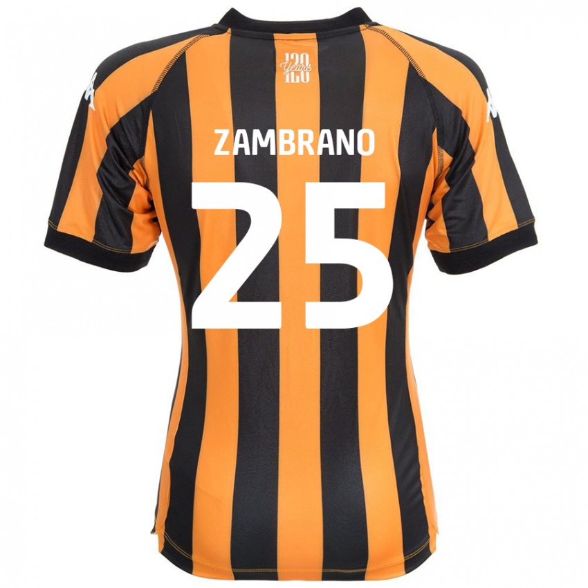 Kinderen Óscar Zambrano #25 Zwart Amber Thuisshirt Thuistenue 2024/25 T-Shirt