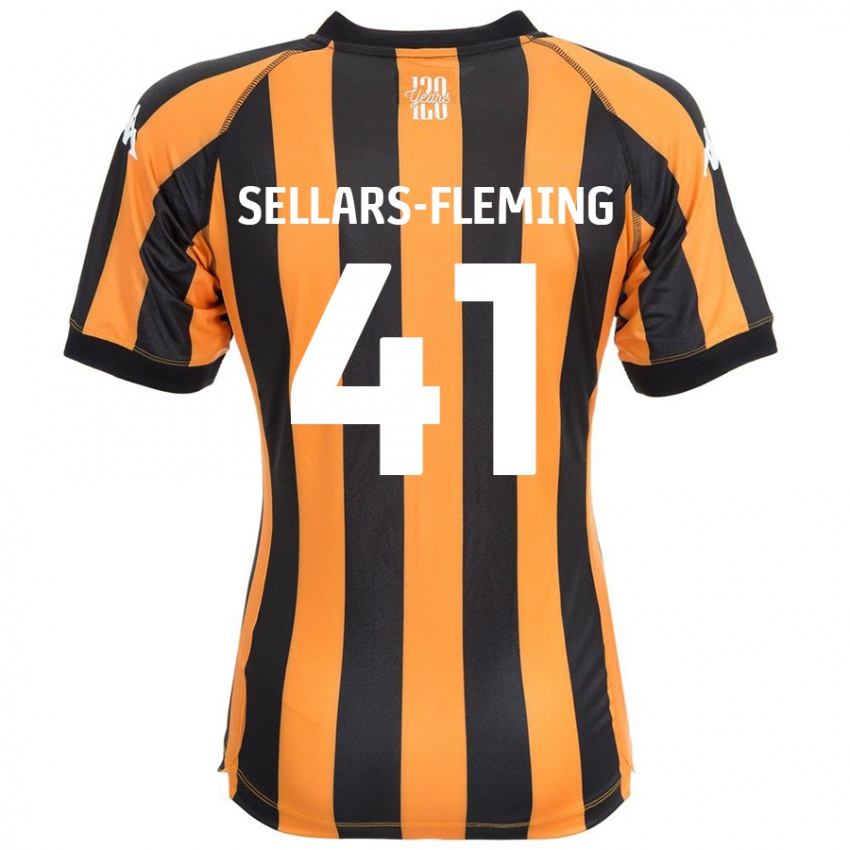 Kinderen Tyrell Sellars-Fleming #41 Zwart Amber Thuisshirt Thuistenue 2024/25 T-Shirt