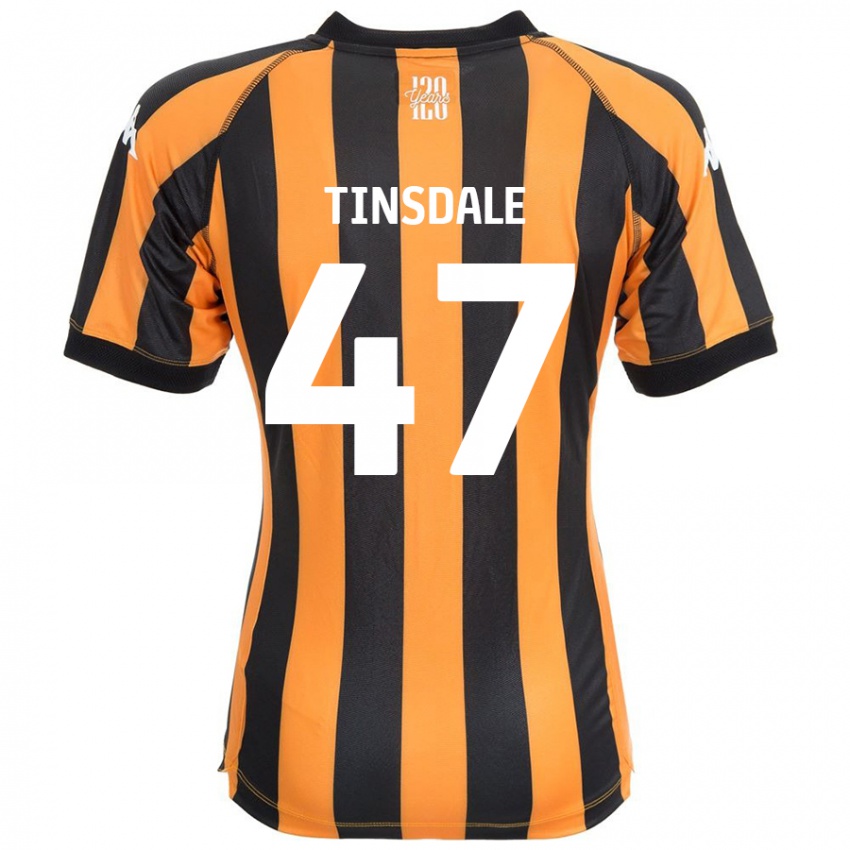 Kinderen Nathan Tinsdale #47 Zwart Amber Thuisshirt Thuistenue 2024/25 T-Shirt