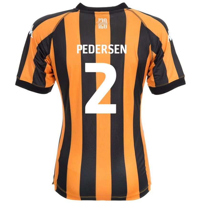 Kinderen Eden Pedersen #2 Zwart Amber Thuisshirt Thuistenue 2024/25 T-Shirt