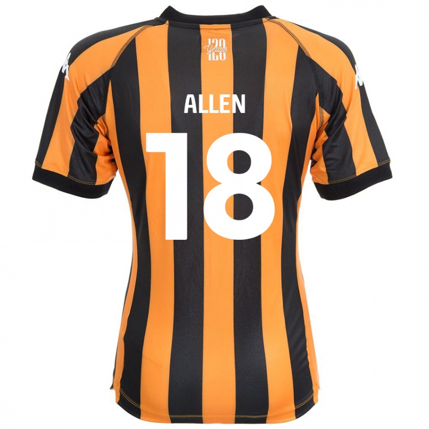 Kinderen Aaliyah Allen #18 Zwart Amber Thuisshirt Thuistenue 2024/25 T-Shirt