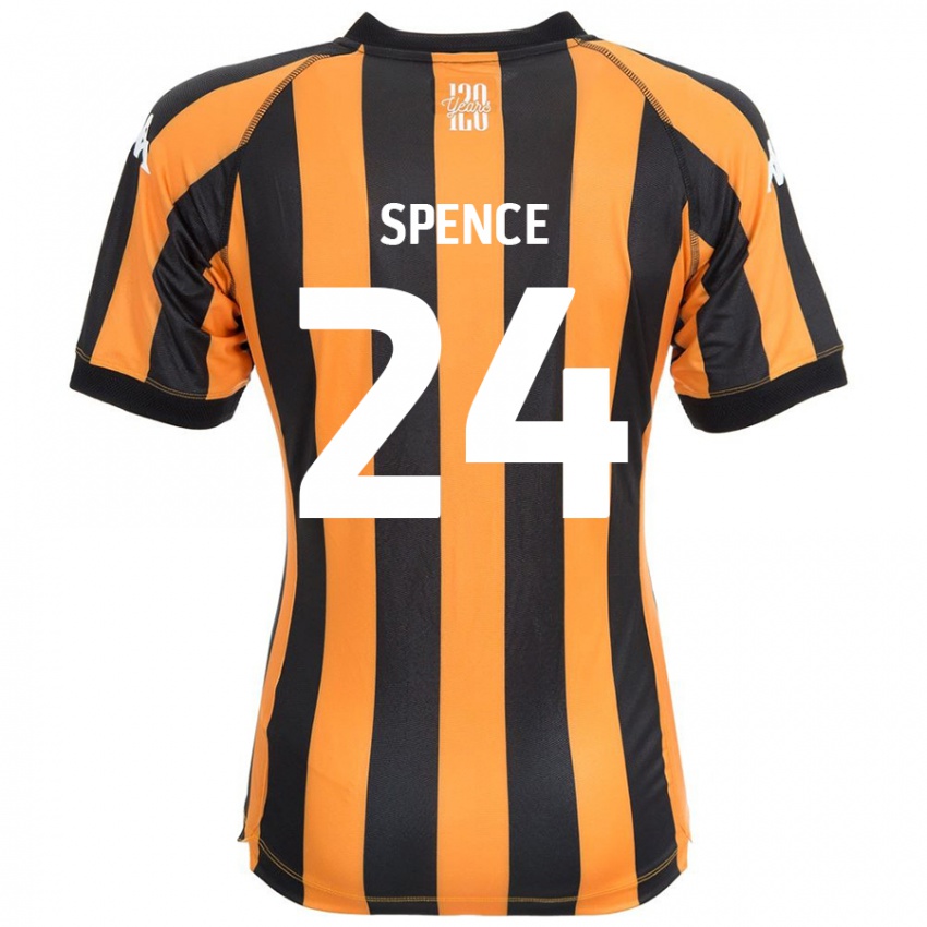 Kinderen Emily Spence #24 Zwart Amber Thuisshirt Thuistenue 2024/25 T-Shirt