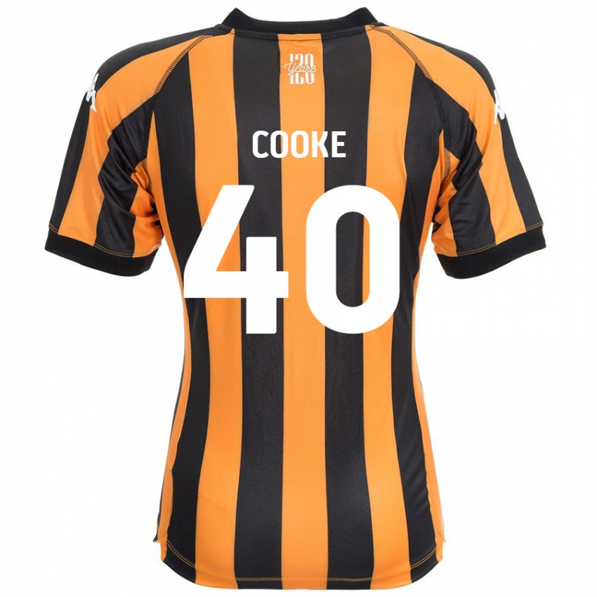 Kinderen Megan Cooke #40 Zwart Amber Thuisshirt Thuistenue 2024/25 T-Shirt