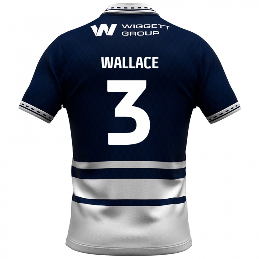 Kinderen Murray Wallace #3 Marineblauw Wit Thuisshirt Thuistenue 2024/25 T-Shirt