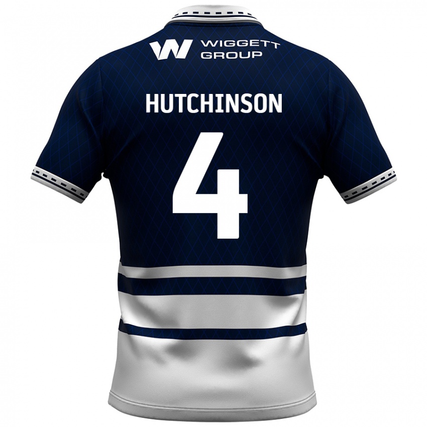 Kinderen Shaun Hutchinson #4 Marineblauw Wit Thuisshirt Thuistenue 2024/25 T-Shirt