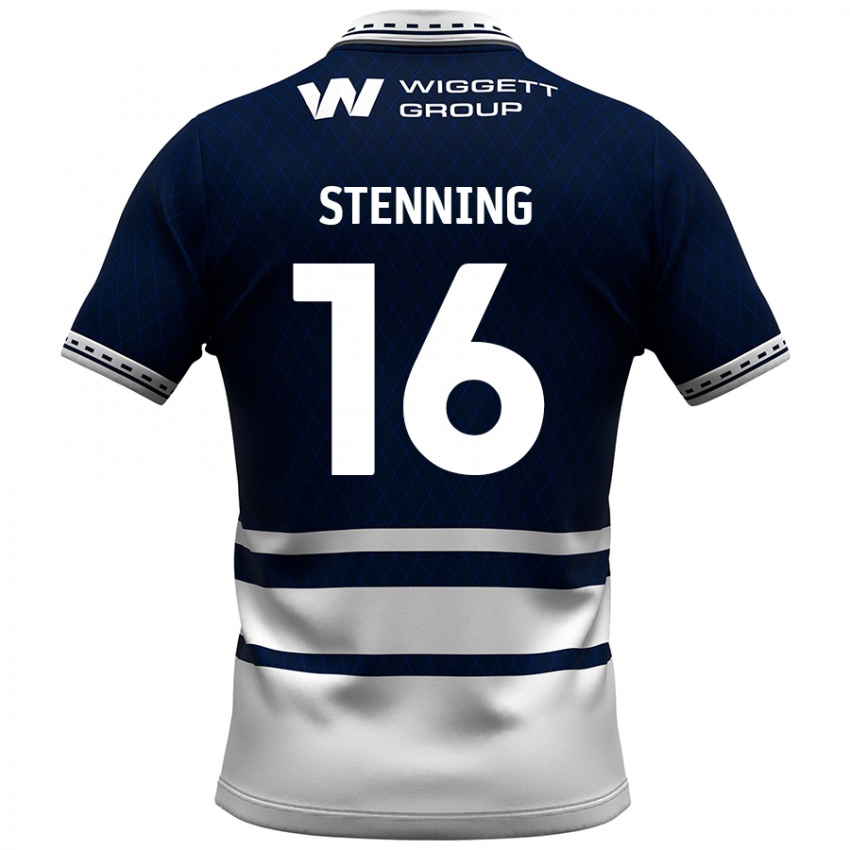 Kinderen Ellie Stenning #16 Marineblauw Wit Thuisshirt Thuistenue 2024/25 T-Shirt