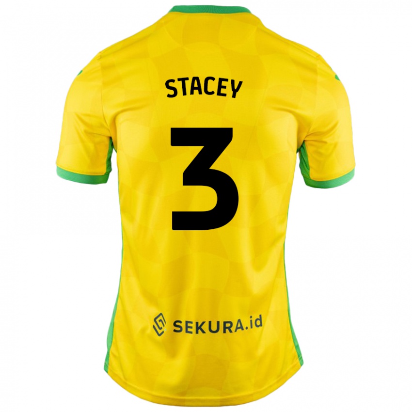 Kinderen Jack Stacey #3 Geel Groen Thuisshirt Thuistenue 2024/25 T-Shirt