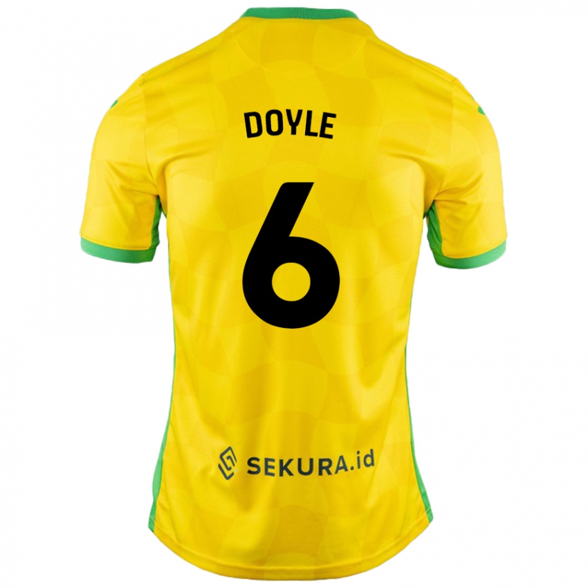 Kinderen Callum Doyle #6 Geel Groen Thuisshirt Thuistenue 2024/25 T-Shirt