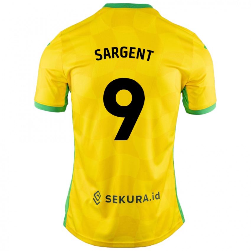 Kinderen Josh Sargent #9 Geel Groen Thuisshirt Thuistenue 2024/25 T-Shirt