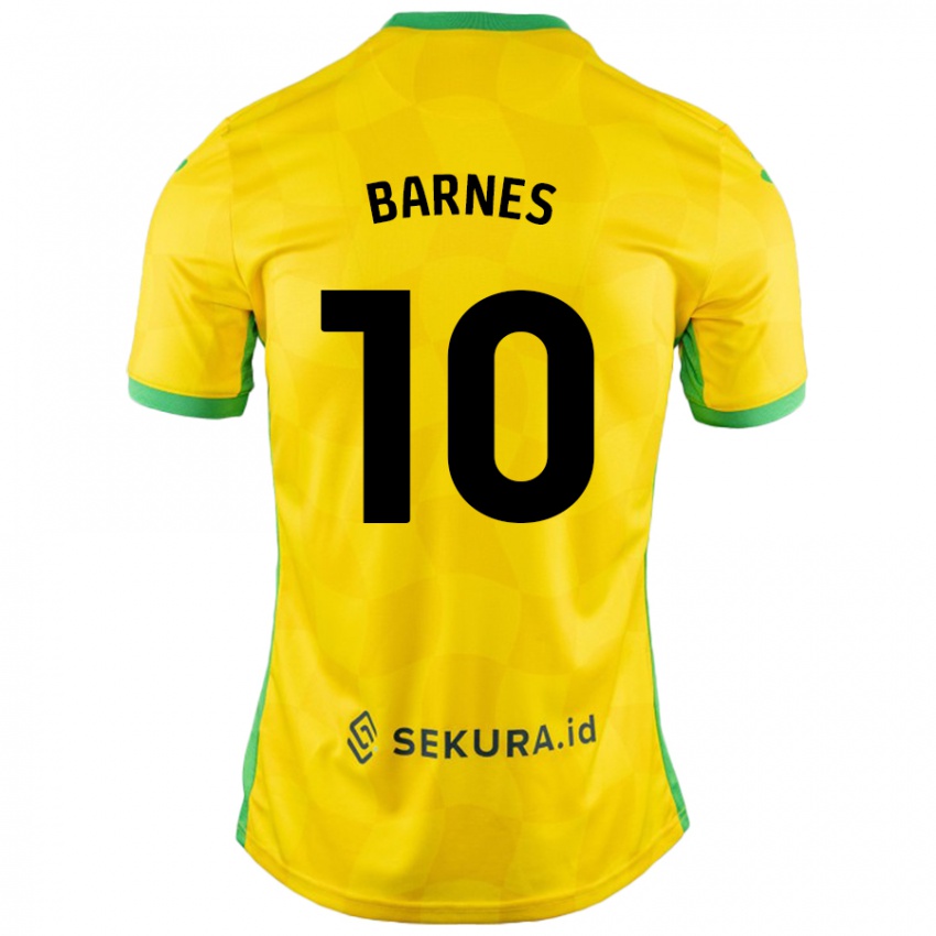 Kinderen Ashley Barnes #10 Geel Groen Thuisshirt Thuistenue 2024/25 T-Shirt