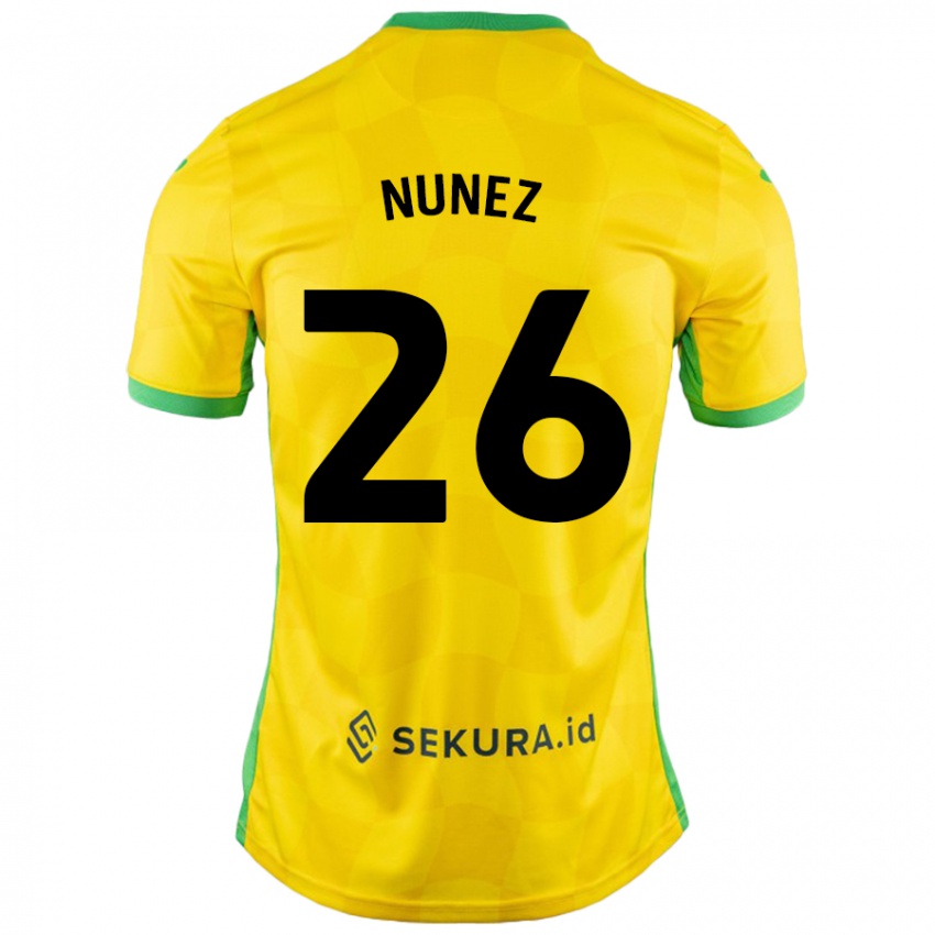 Kinderen Marcelino Núñez #26 Geel Groen Thuisshirt Thuistenue 2024/25 T-Shirt