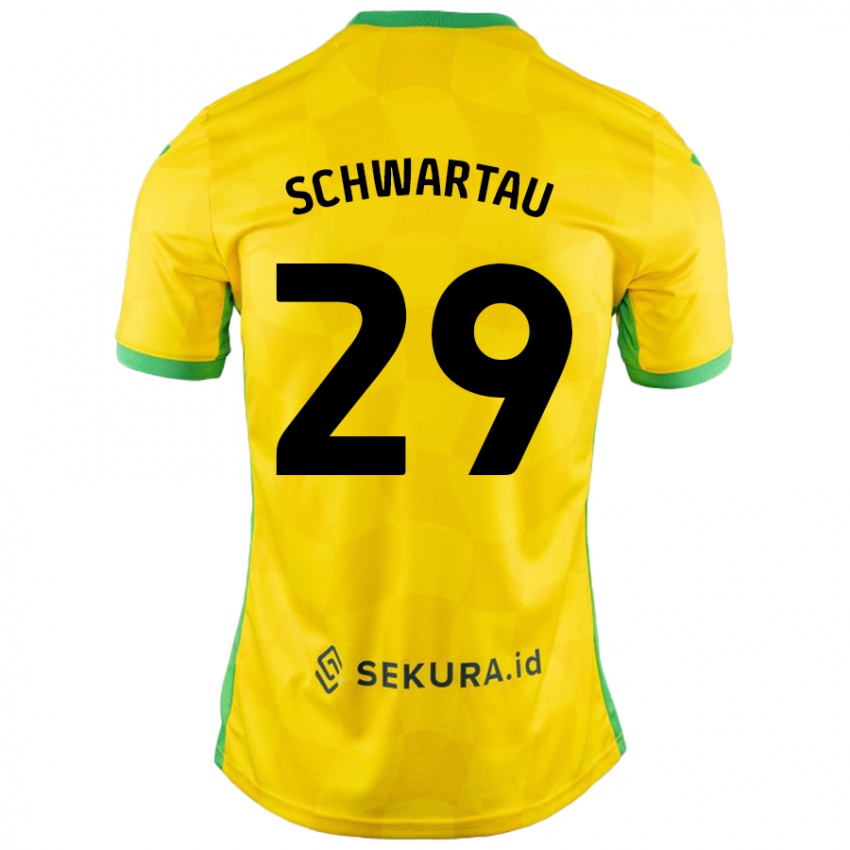 Kinderen Oscar Schwartau #29 Geel Groen Thuisshirt Thuistenue 2024/25 T-Shirt