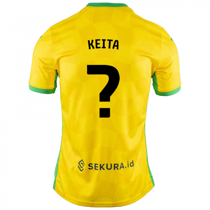 Kinderen Gabriel Keita #0 Geel Groen Thuisshirt Thuistenue 2024/25 T-Shirt