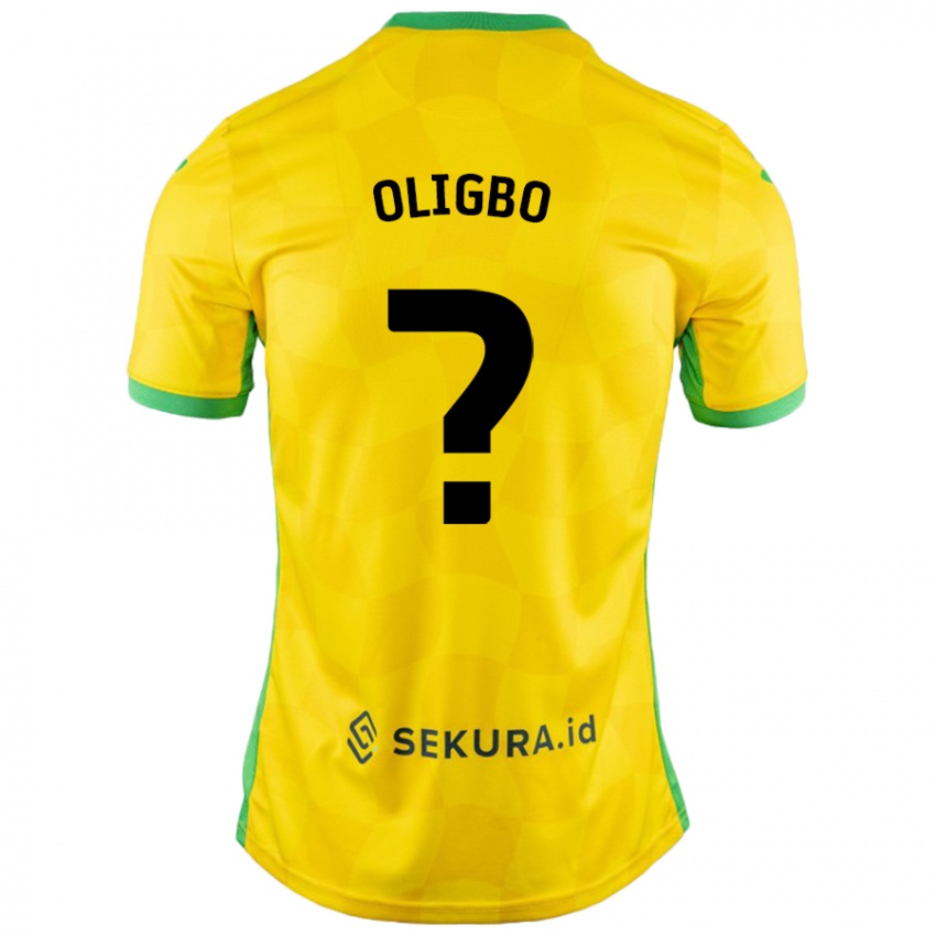 Kinderen Finlay Oligbo #0 Geel Groen Thuisshirt Thuistenue 2024/25 T-Shirt