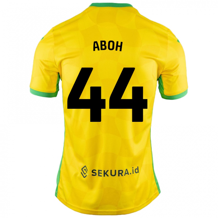 Kinderen Ken Aboh #44 Geel Groen Thuisshirt Thuistenue 2024/25 T-Shirt