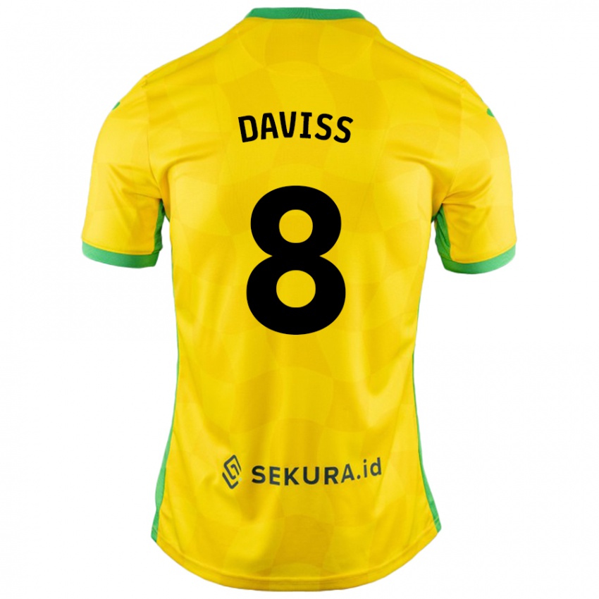 Kinderen Millie Daviss #8 Geel Groen Thuisshirt Thuistenue 2024/25 T-Shirt