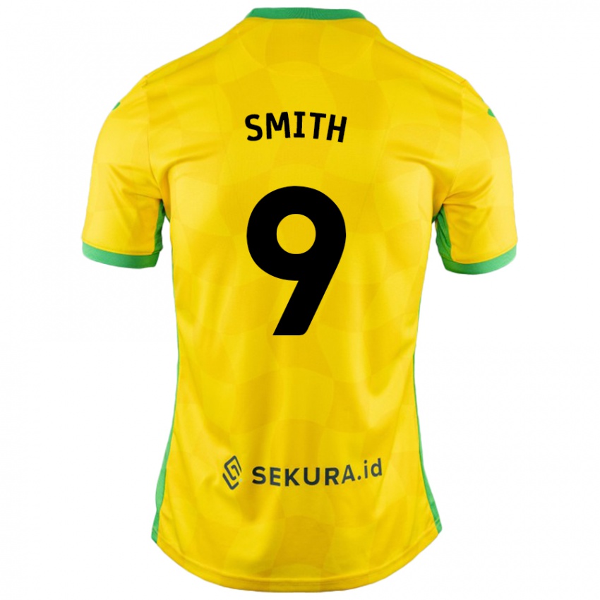 Kinderen Ellie Smith #9 Geel Groen Thuisshirt Thuistenue 2024/25 T-Shirt