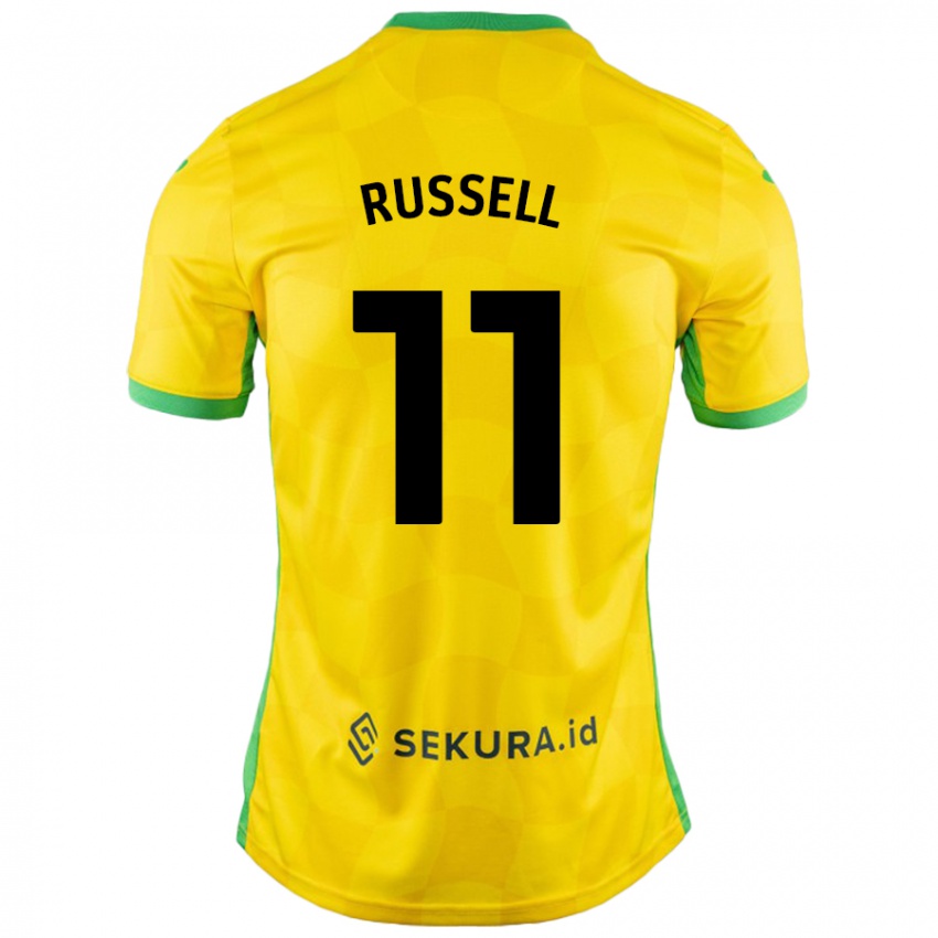 Kinderen Rebecca Russell #11 Geel Groen Thuisshirt Thuistenue 2024/25 T-Shirt