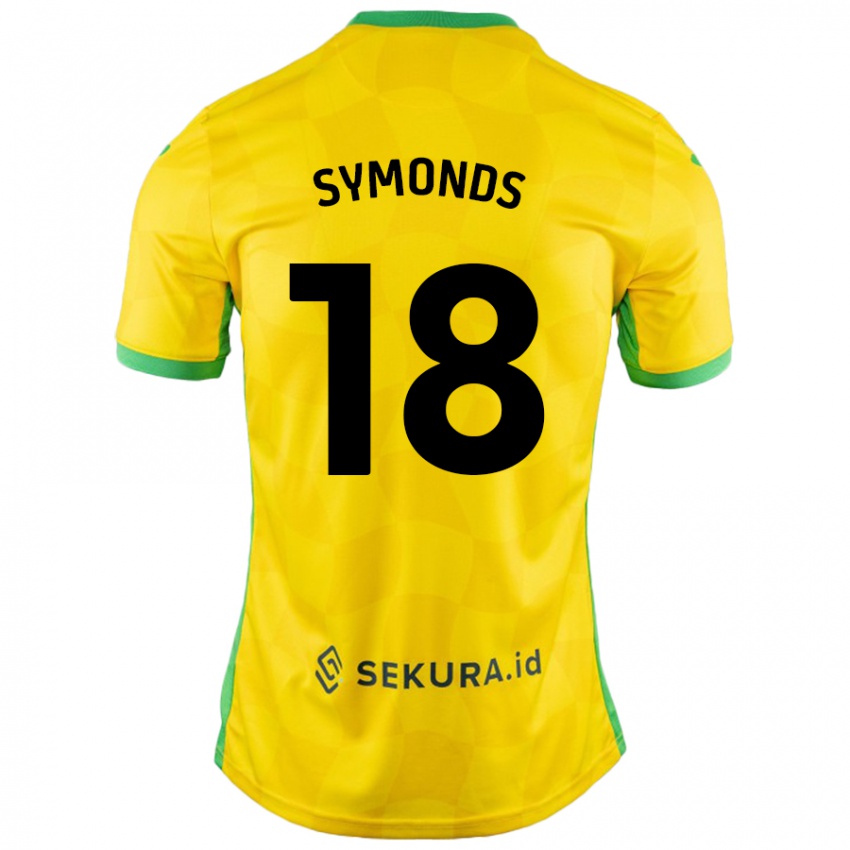 Kinderen Freya Symonds #18 Geel Groen Thuisshirt Thuistenue 2024/25 T-Shirt