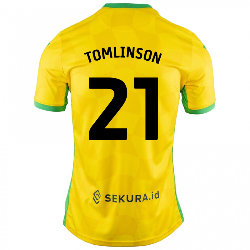 Kinderen Lauren Tomlinson #21 Geel Groen Thuisshirt Thuistenue 2024/25 T-Shirt