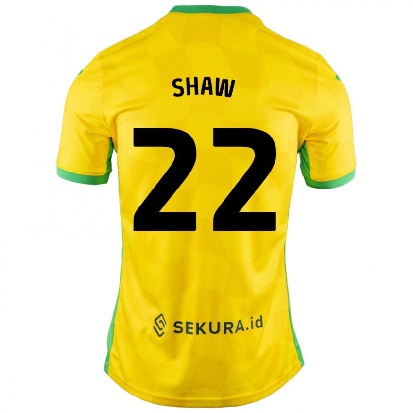 Kinderen Shannon Shaw #22 Geel Groen Thuisshirt Thuistenue 2024/25 T-Shirt