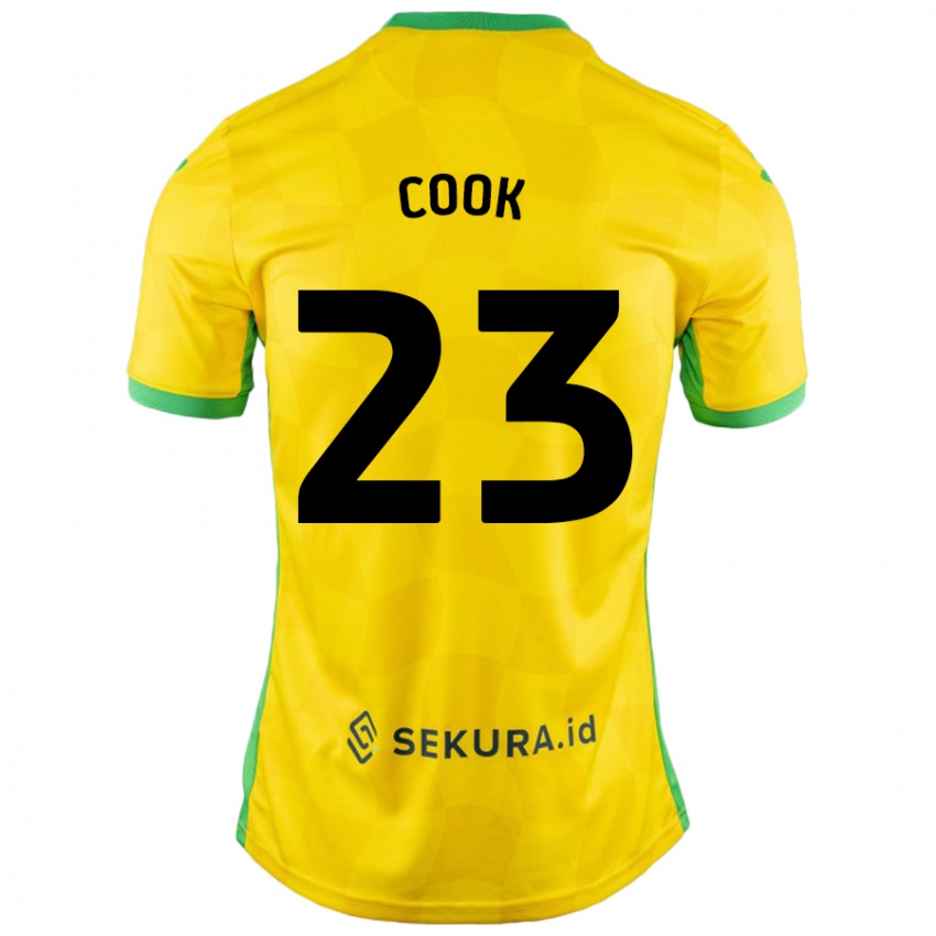 Kinderen Olivia Cook #23 Geel Groen Thuisshirt Thuistenue 2024/25 T-Shirt