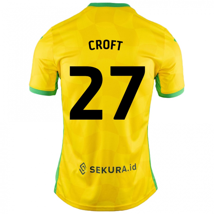 Kinderen Mary Croft #27 Geel Groen Thuisshirt Thuistenue 2024/25 T-Shirt