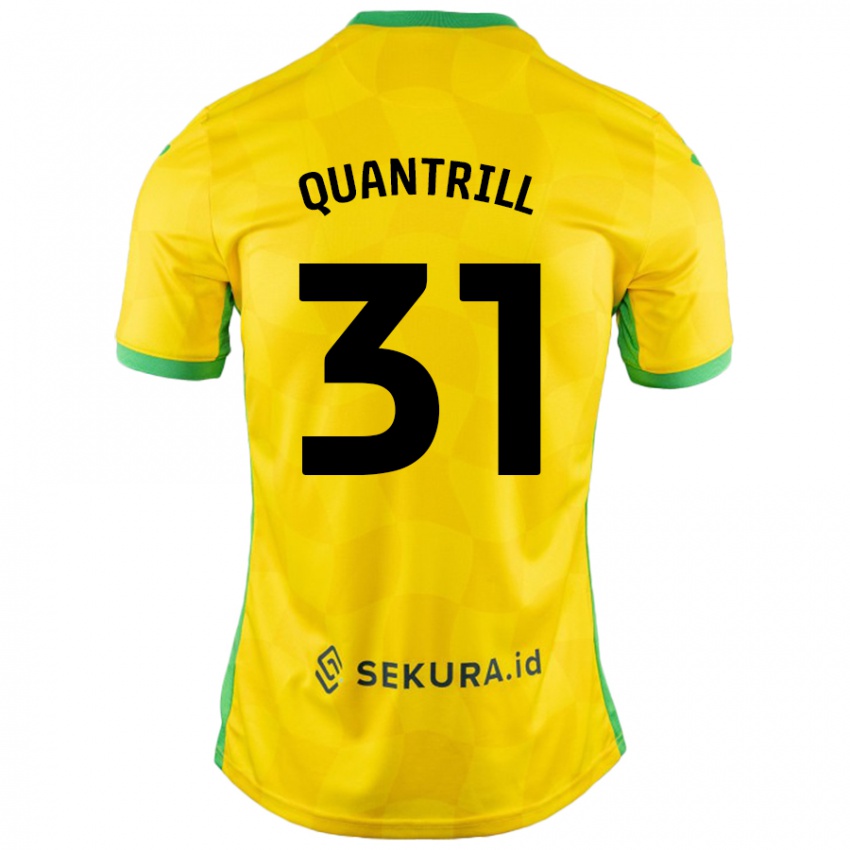 Kinderen Sarah Quantrill #31 Geel Groen Thuisshirt Thuistenue 2024/25 T-Shirt