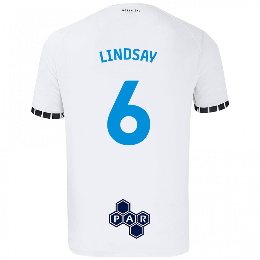 Kinderen Liam Lindsay #6 Wit Thuisshirt Thuistenue 2024/25 T-Shirt