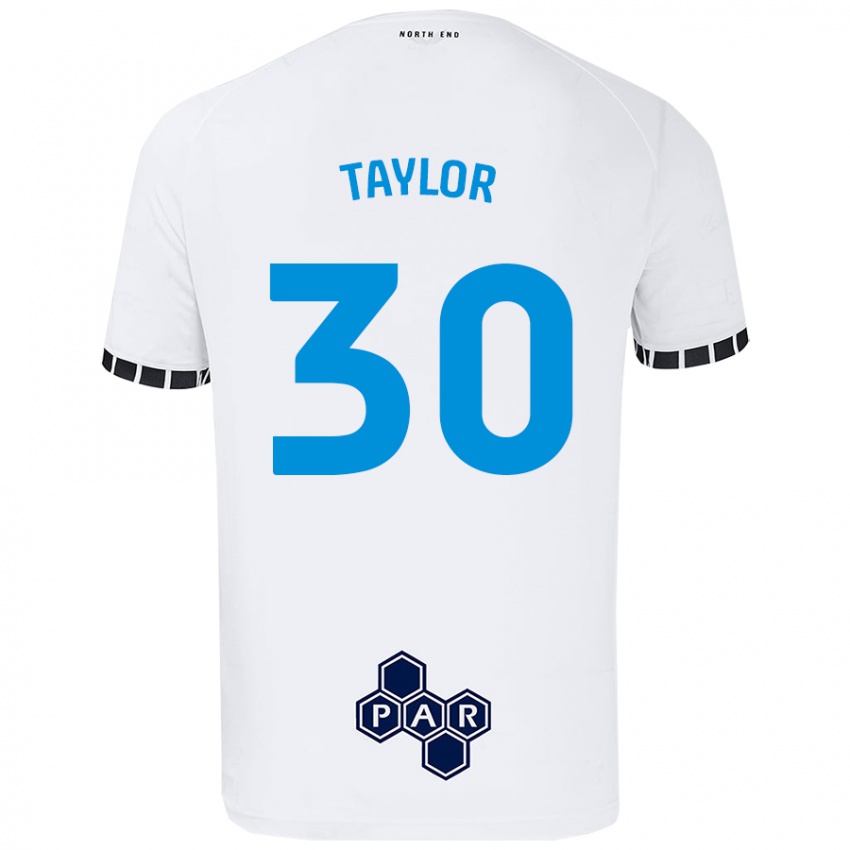 Kinderen Kian Taylor #30 Wit Thuisshirt Thuistenue 2024/25 T-Shirt