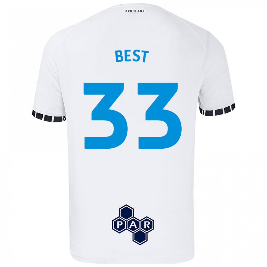 Kinderen Kian Best #33 Wit Thuisshirt Thuistenue 2024/25 T-Shirt