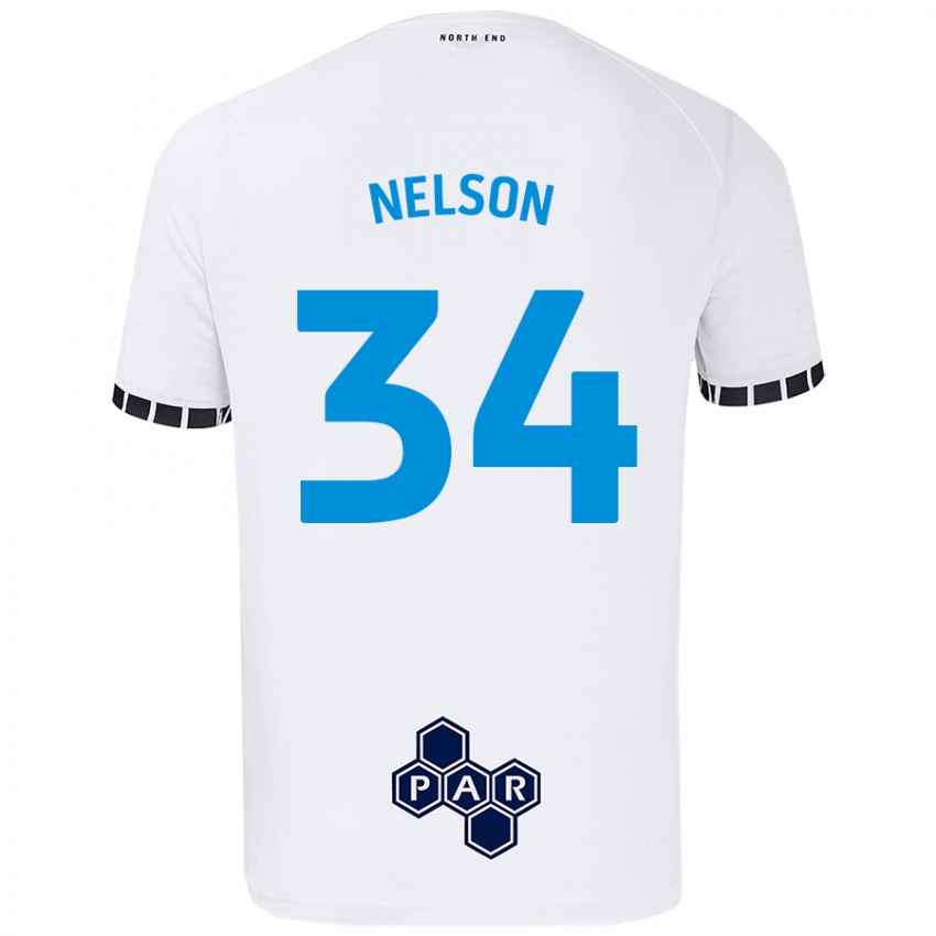 Kinderen Kitt Nelson #34 Wit Thuisshirt Thuistenue 2024/25 T-Shirt