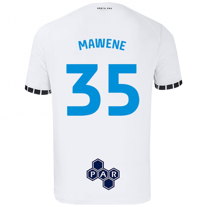 Kinderen Noah Mawene #35 Wit Thuisshirt Thuistenue 2024/25 T-Shirt