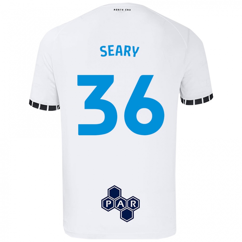 Kinderen Josh Seary #36 Wit Thuisshirt Thuistenue 2024/25 T-Shirt