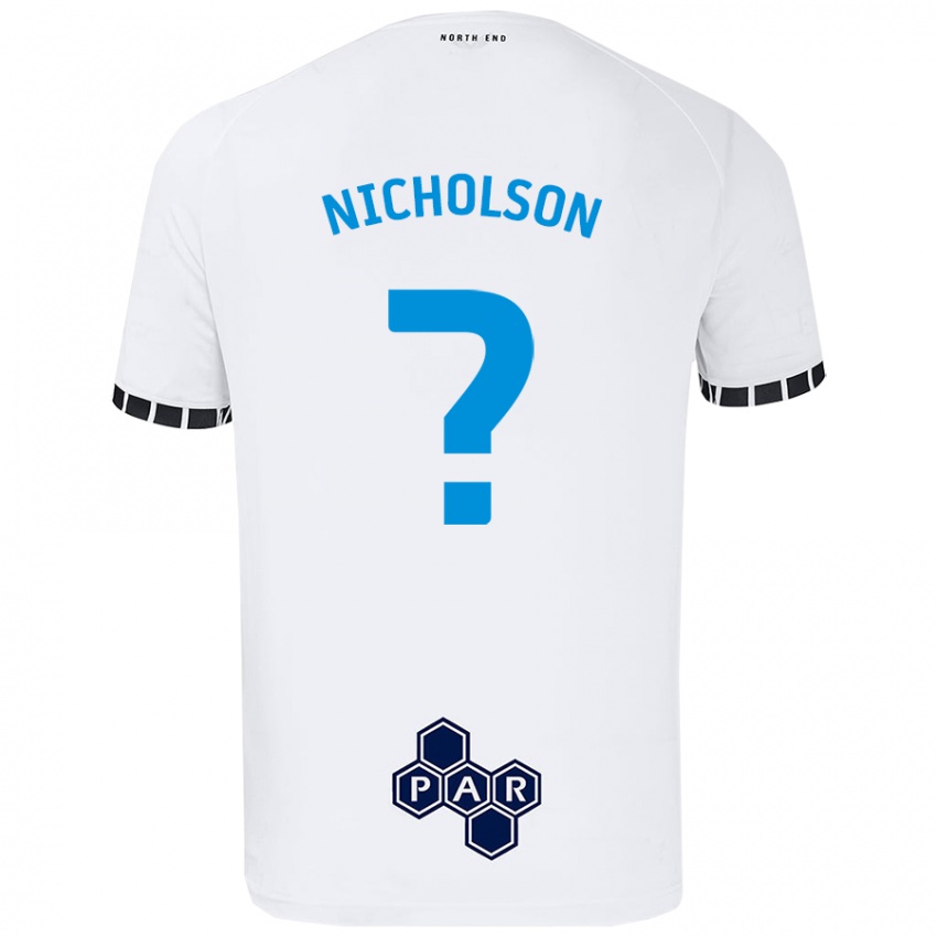 Kinderen Joseph Nicholson #0 Wit Thuisshirt Thuistenue 2024/25 T-Shirt