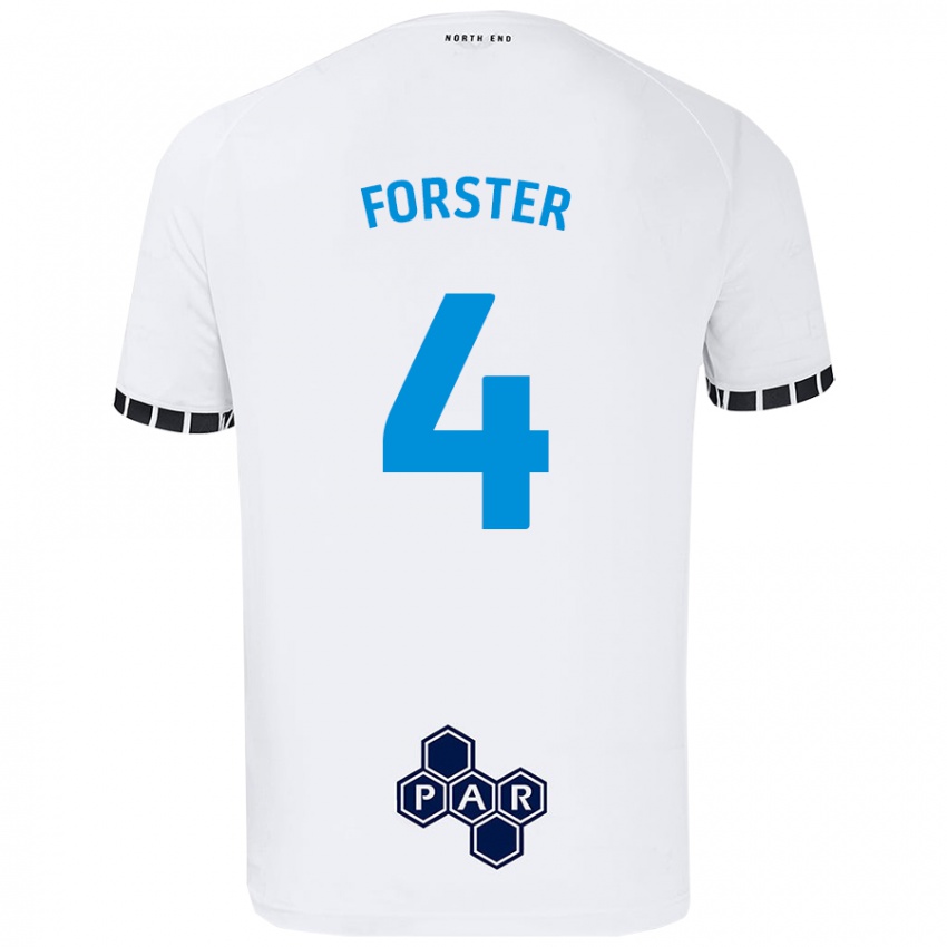 Kinderen Hannah Forster #4 Wit Thuisshirt Thuistenue 2024/25 T-Shirt