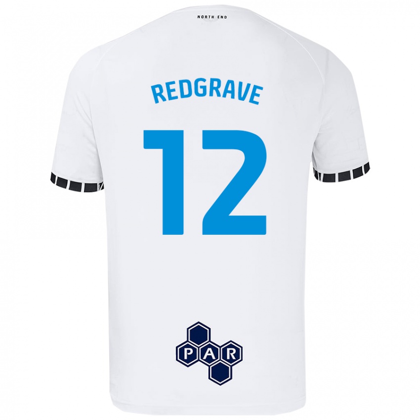 Kinderen Jodie Redgrave #12 Wit Thuisshirt Thuistenue 2024/25 T-Shirt