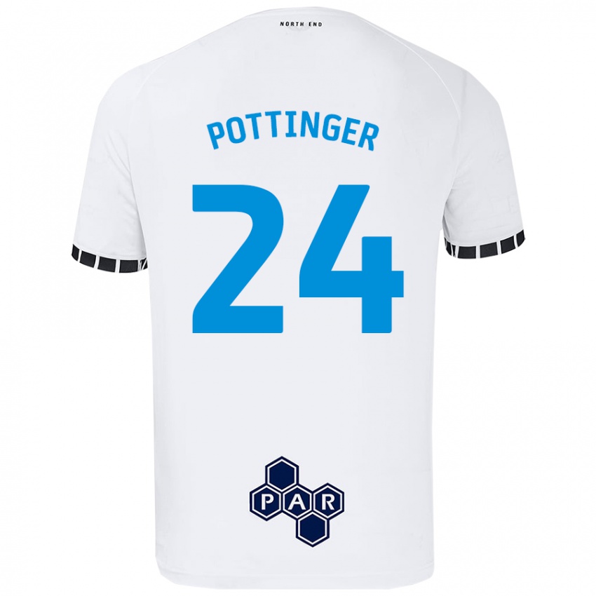 Kinderen Kaya Pottinger #24 Wit Thuisshirt Thuistenue 2024/25 T-Shirt