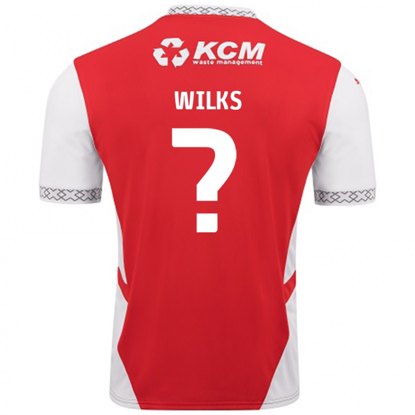 Kinderen Mallik Wilks #0 Rood Wit Thuisshirt Thuistenue 2024/25 T-Shirt