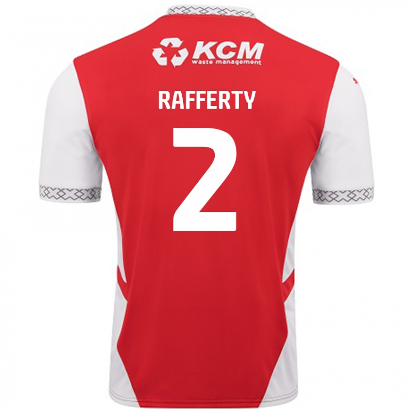 Kinderen Joe Rafferty #2 Rood Wit Thuisshirt Thuistenue 2024/25 T-Shirt