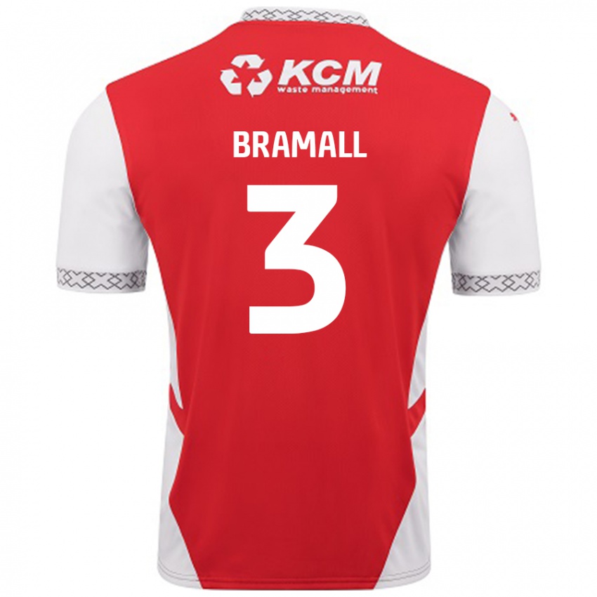 Kinderen Cohen Bramall #3 Rood Wit Thuisshirt Thuistenue 2024/25 T-Shirt