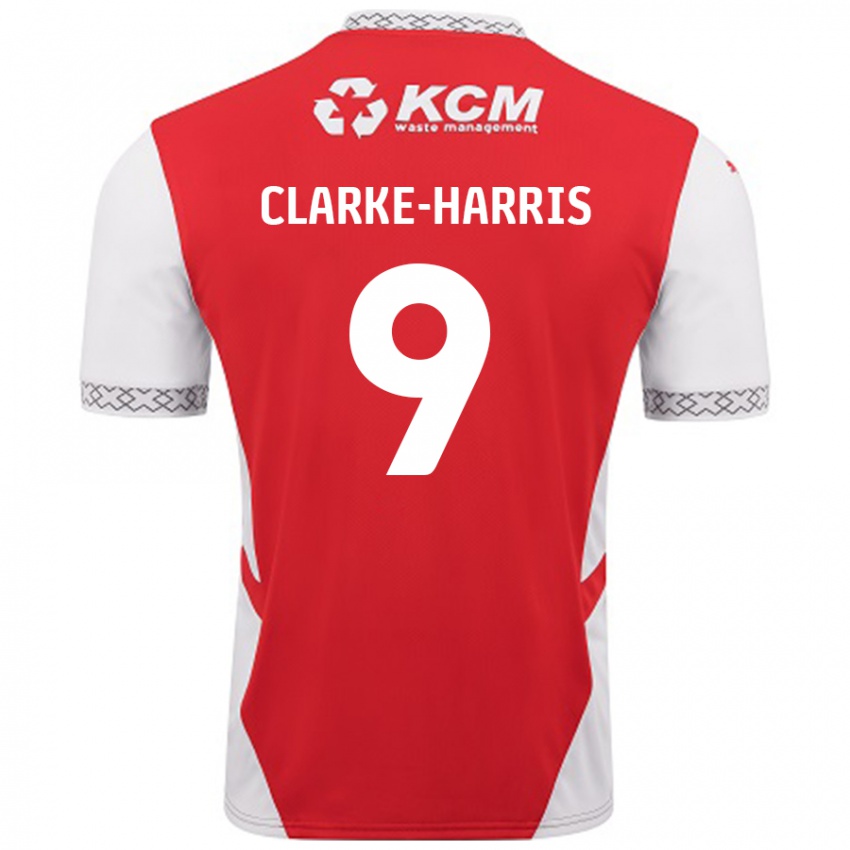 Kinderen Jonson Clarke-Harris #9 Rood Wit Thuisshirt Thuistenue 2024/25 T-Shirt