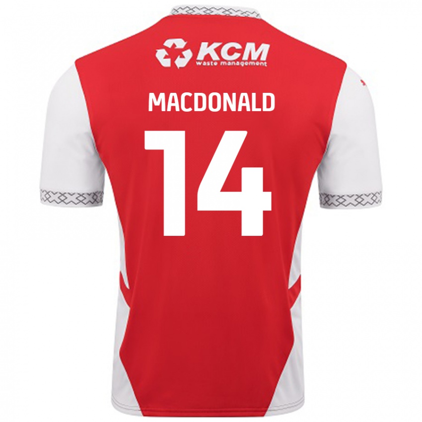 Kinderen Alex Macdonald #14 Rood Wit Thuisshirt Thuistenue 2024/25 T-Shirt