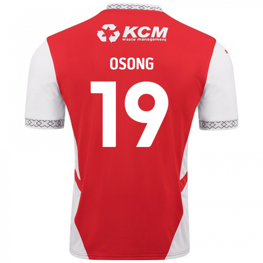 Kinderen Detlef Esapa Osong #19 Rood Wit Thuisshirt Thuistenue 2024/25 T-Shirt