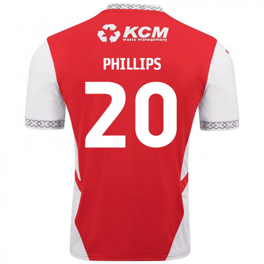 Kinderen Dillon Phillips #20 Rood Wit Thuisshirt Thuistenue 2024/25 T-Shirt