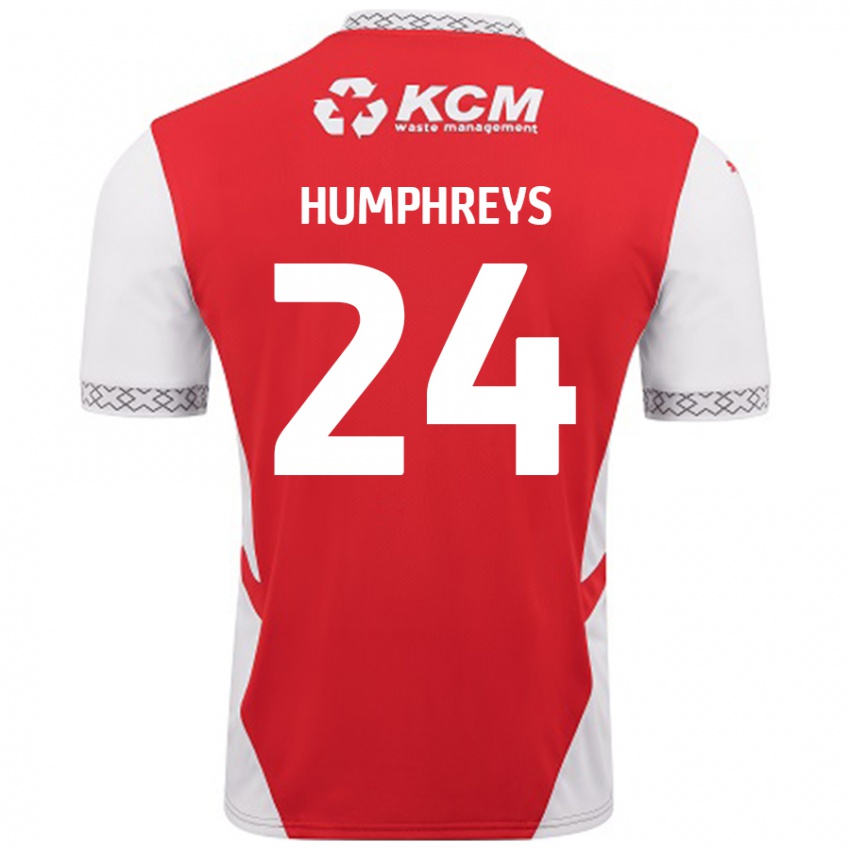 Kinderen Cameron Humphreys #24 Rood Wit Thuisshirt Thuistenue 2024/25 T-Shirt